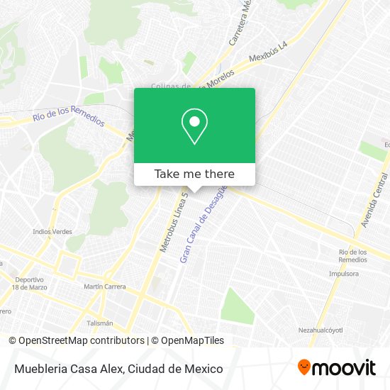 Mapa de Muebleria Casa Alex