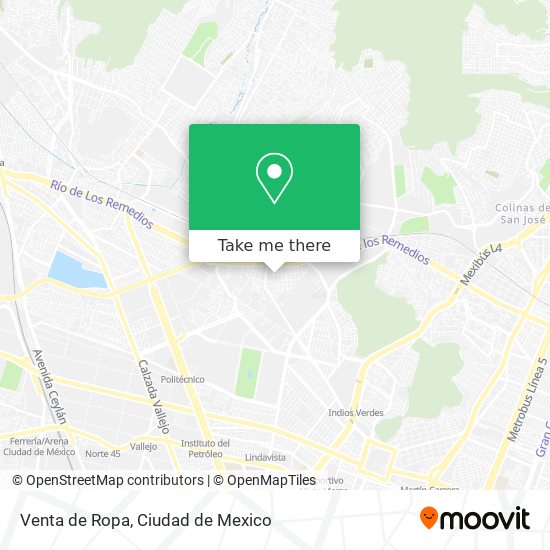 Venta de Ropa map