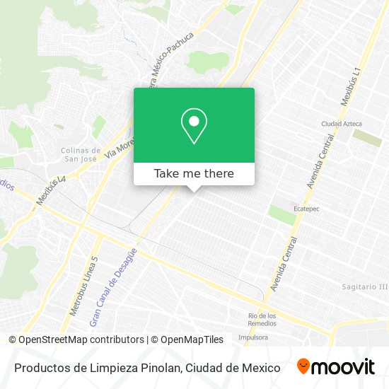 Productos de Limpieza Pinolan map