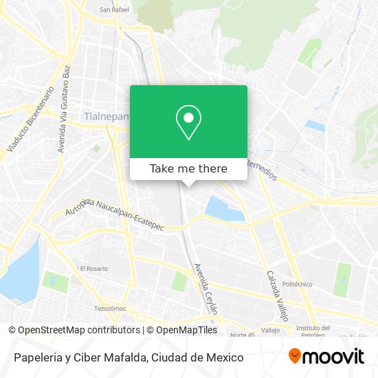 Mapa de Papeleria y Ciber Mafalda
