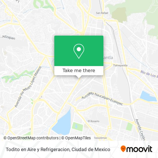 Todito en Aire y Refrigeracion map