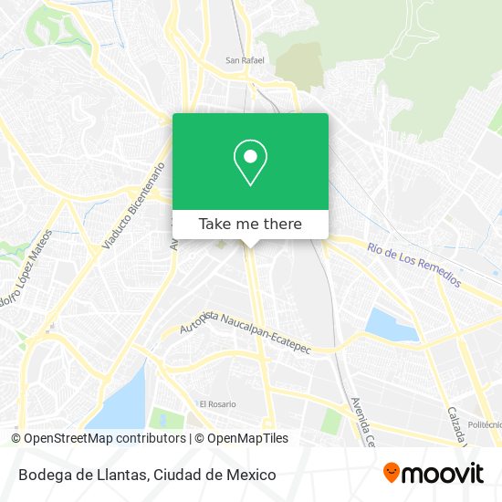Bodega de Llantas map