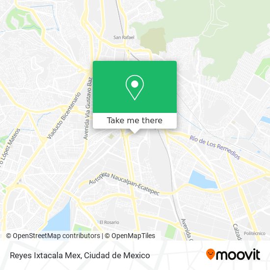 Reyes Ixtacala Mex map