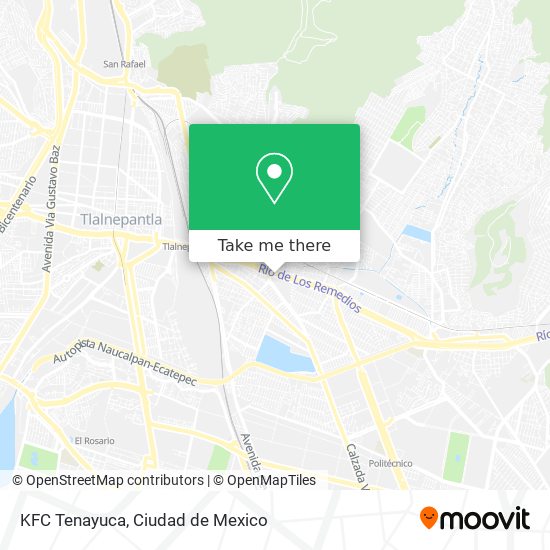 KFC Tenayuca map