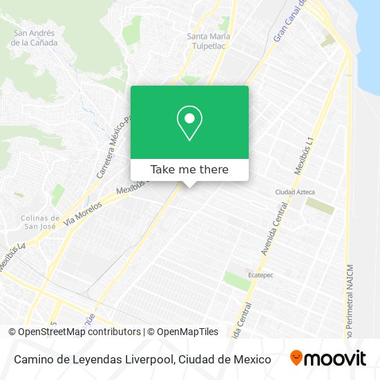 Camino de Leyendas Liverpool map