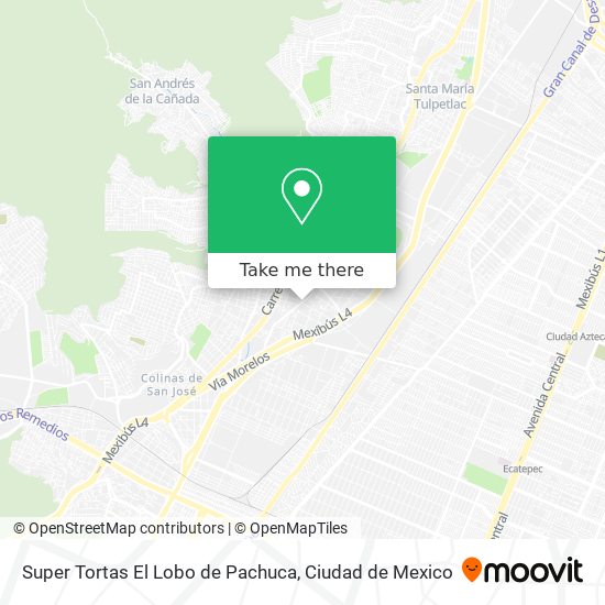 Mapa de Super Tortas El Lobo de Pachuca