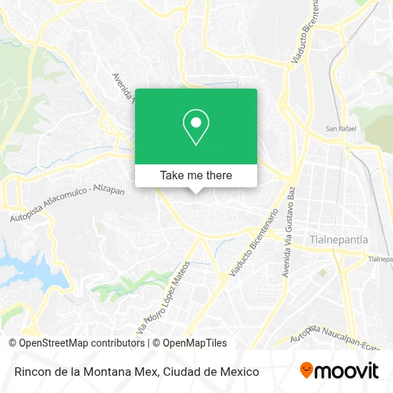 Rincon de la Montana Mex map