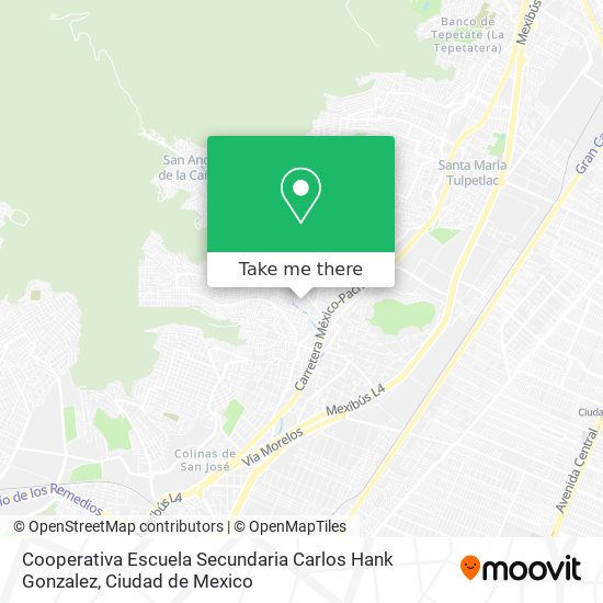 Cooperativa Escuela Secundaria Carlos Hank Gonzalez map