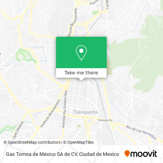 Gas Tomsa de México SA de CV map