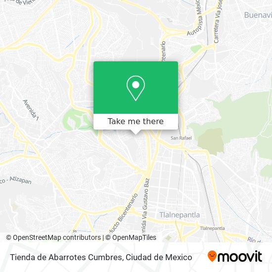 Mapa de Tienda de Abarrotes Cumbres