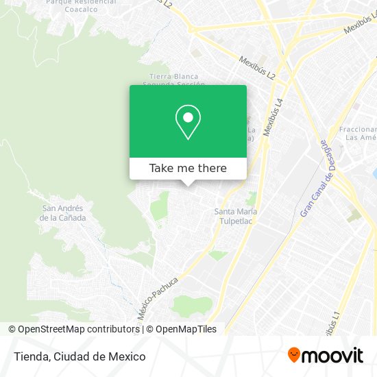How to get to Tienda in Coacalco De Berriozábal by Bus or Train?