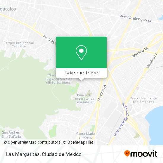 Las Margaritas map