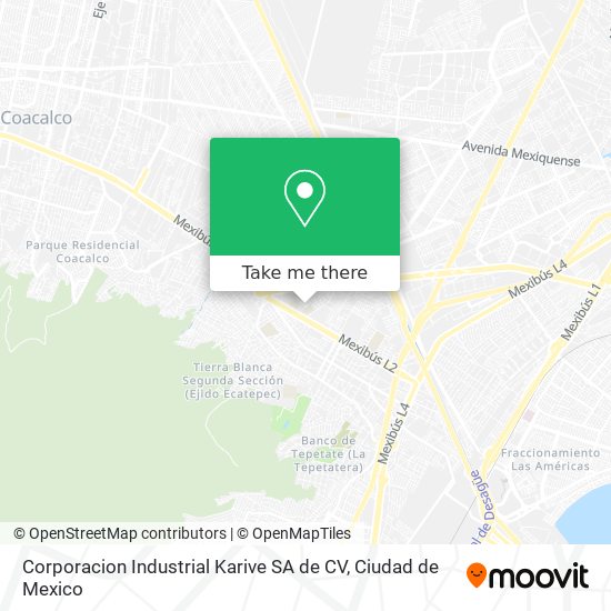 Mapa de Corporacion Industrial Karive SA de CV