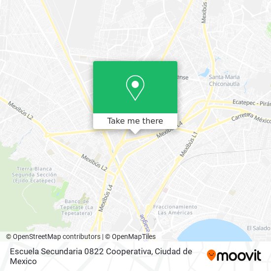 Escuela Secundaria 0822 Cooperativa map