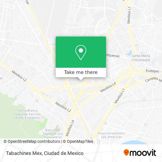 Tabachines Mex map