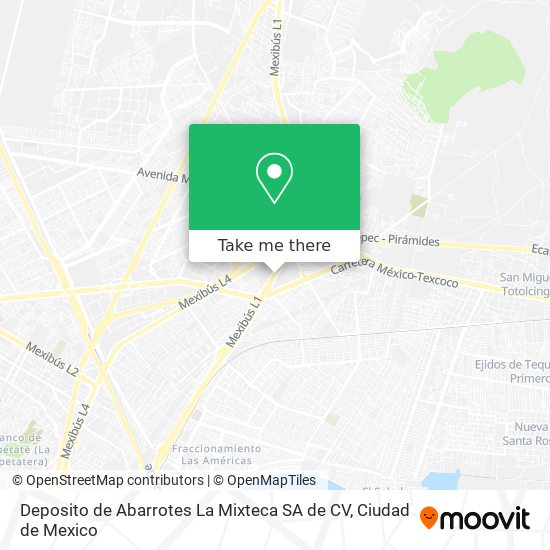 Mapa de Deposito de Abarrotes La Mixteca SA de CV