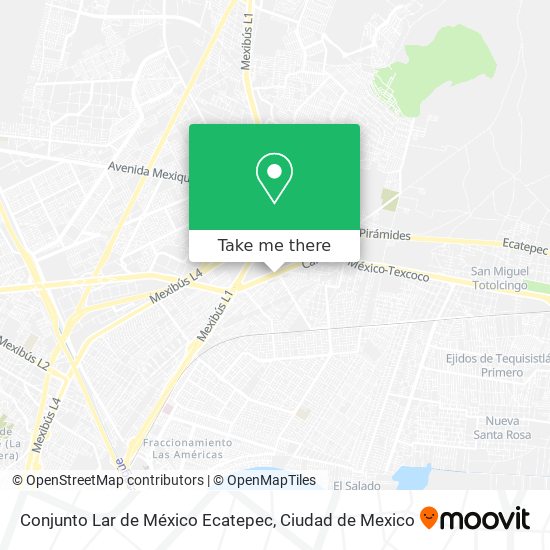 Conjunto Lar de México Ecatepec map