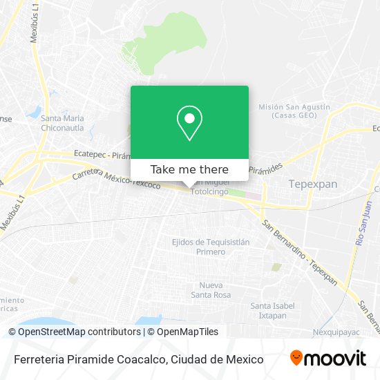Ferreteria Piramide Coacalco map