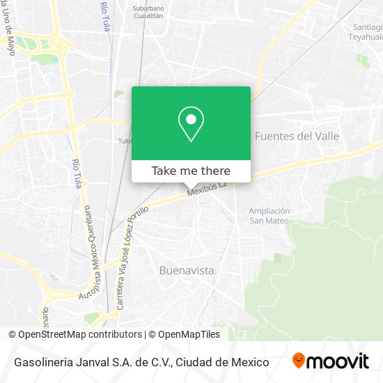 Mapa de Gasolineria Janval S.A. de C.V.