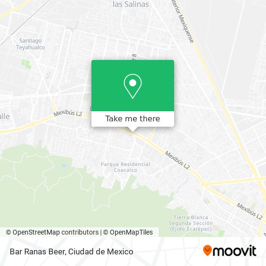 Bar Ranas Beer map