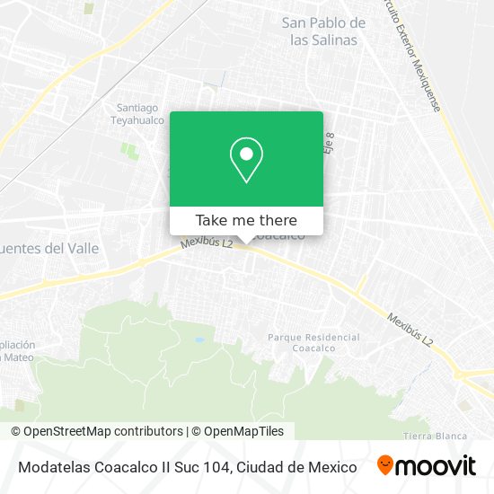 Modatelas Coacalco II Suc 104 map