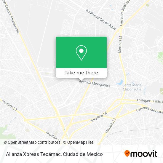 Mapa de Alianza Xpress Tecámac