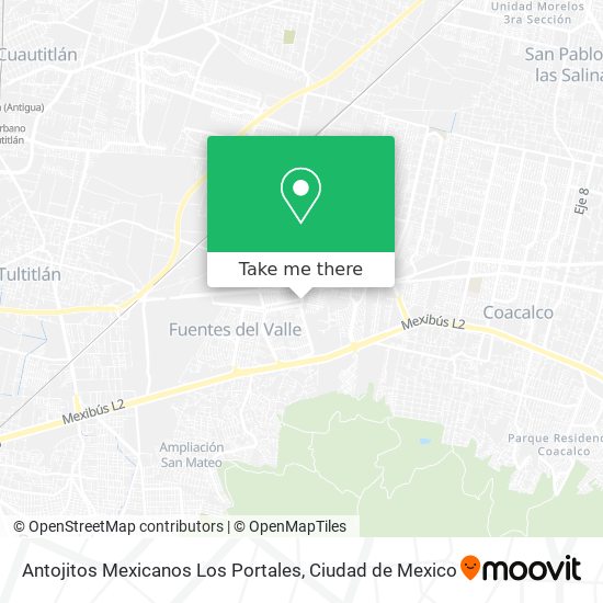 Antojitos Mexicanos Los Portales map