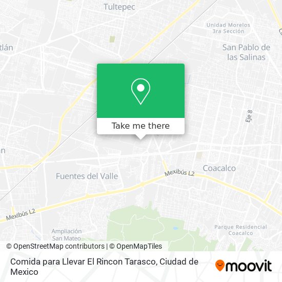 Comida para Llevar El Rincon Tarasco map