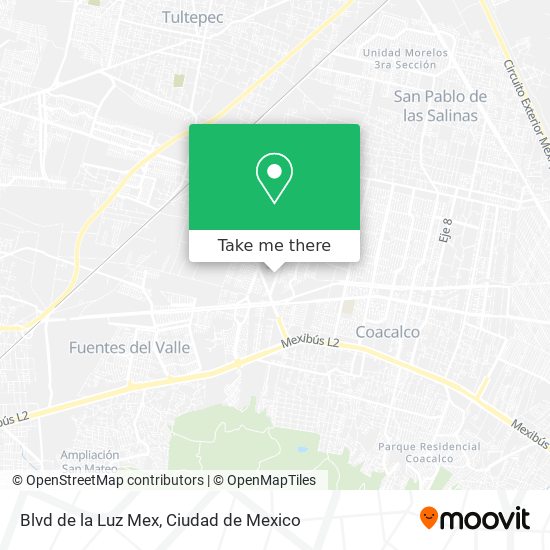 Mapa de Blvd de la Luz Mex