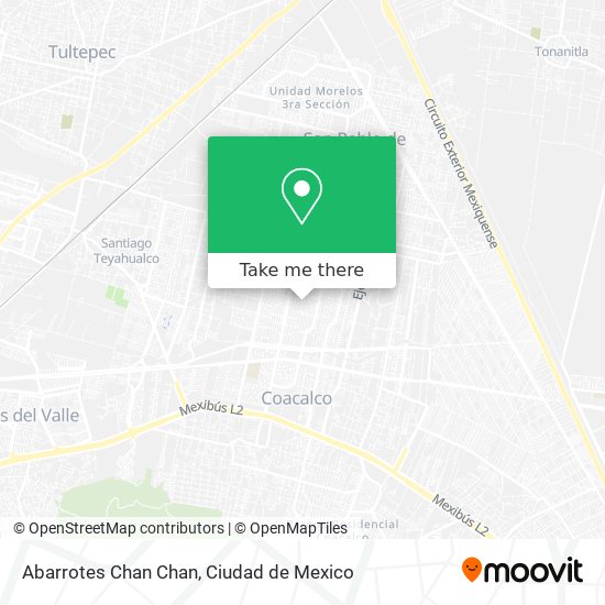 Abarrotes Chan Chan map