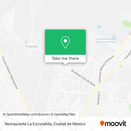 Mapa de Restaurante La Escondida