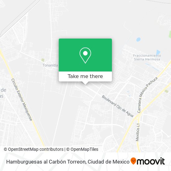 Hamburguesas al Carbón Torreon map