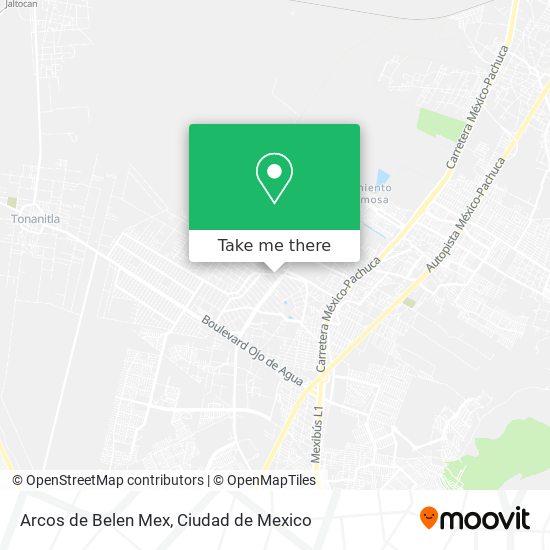 Arcos de Belen Mex map