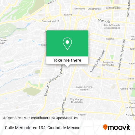 Mapa de Calle Mercaderes 134