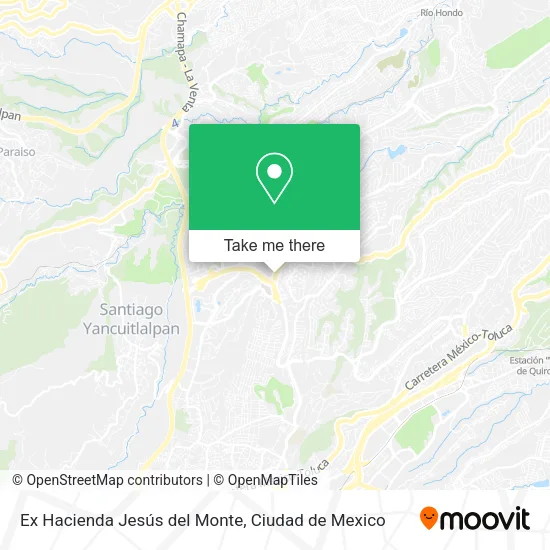 Ex Hacienda Jesús del Monte map