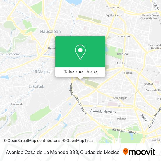 Mapa de Avenida Casa de La Moneda 333