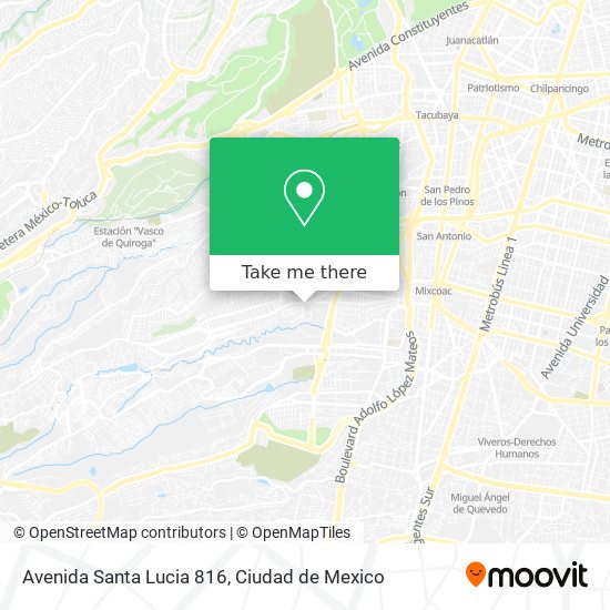 Avenida Santa Lucia 816 map