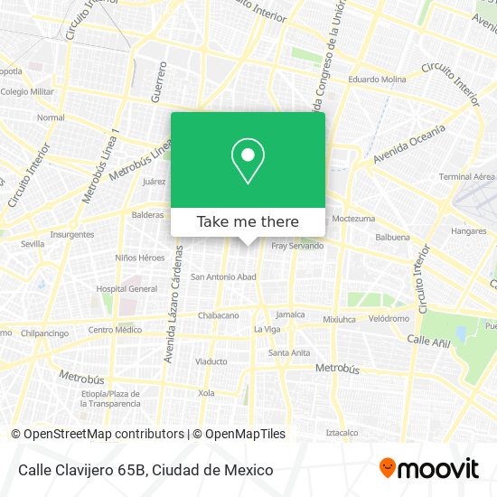 Calle Clavijero 65B map