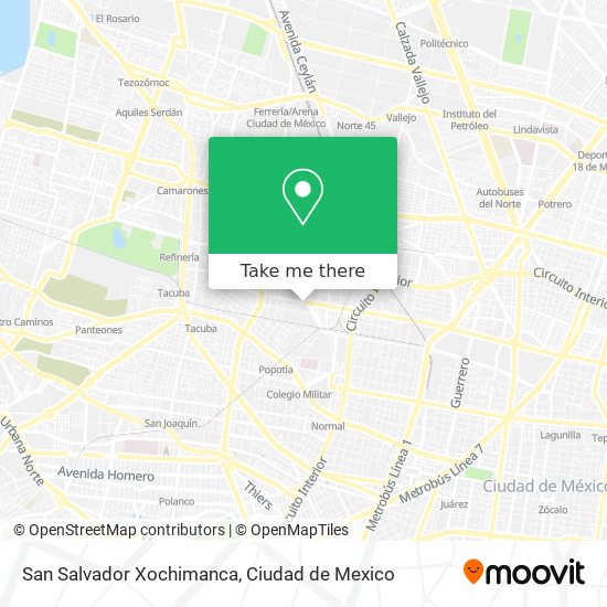 San Salvador Xochimanca map