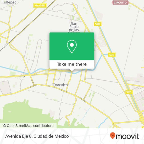 How to get to Avenida Eje 8 in Melchor Ocampo by Bus or Metro?