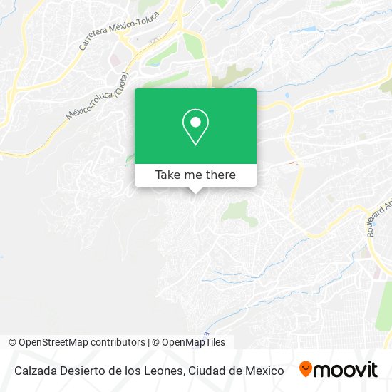 How to get to Calzada Desierto de los Leones in Huixquilucan by Bus or  Metro?