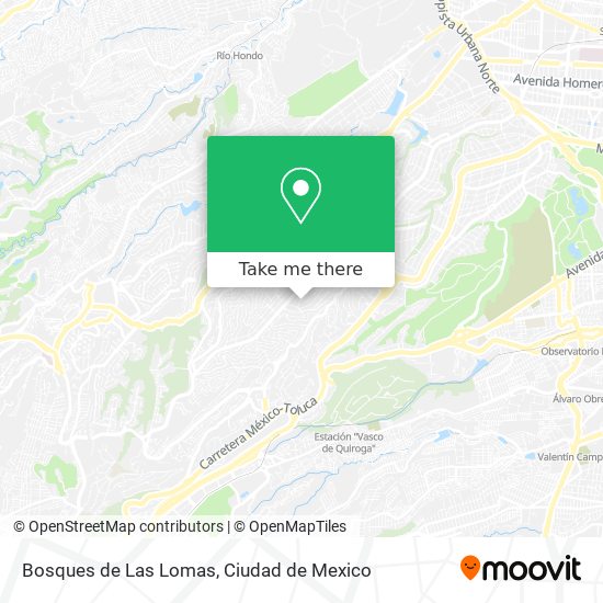 Bosques de Las Lomas map