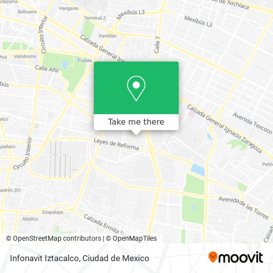 Mapa de Infonavit Iztacalco