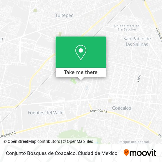 Conjunto Bosques de Coacalco map