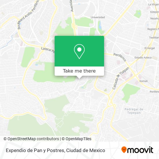 Expendio de Pan y Postres map