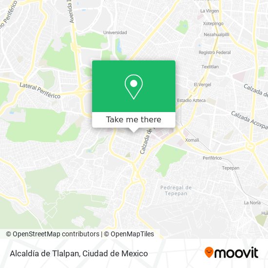 Alcaldía de Tlalpan map