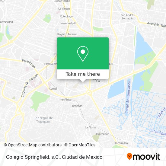 Colegio Springfield, s.C. map