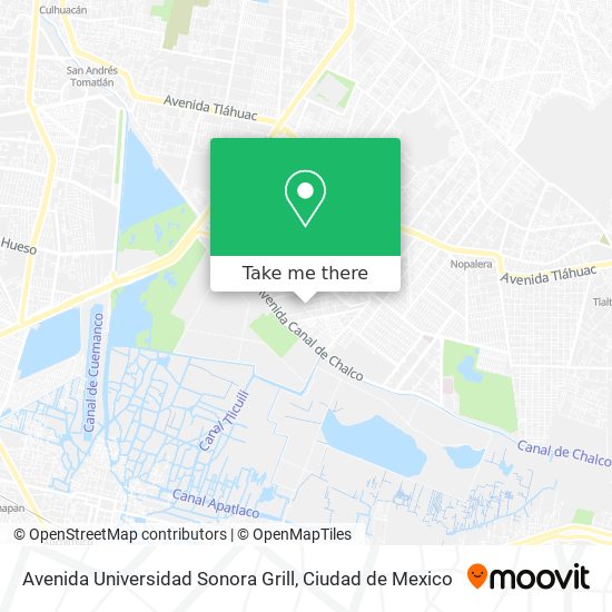 Avenida Universidad Sonora Grill map