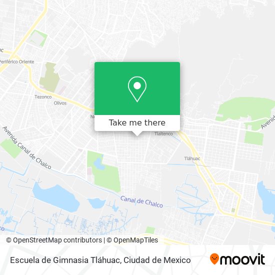 Mapa de Escuela de Gimnasia Tláhuac