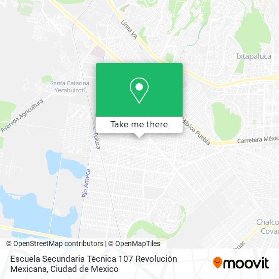 Mapa de Escuela Secundaria Técnica 107 Revolución Mexicana
